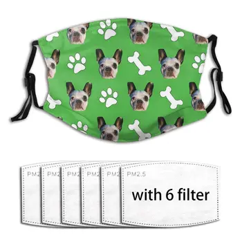 

Dog Face Bone Pattern Reusable Breathable Anti-Pollution 2020 Summer Face Masks PM2.5 Filter Protector Dust Haze Male