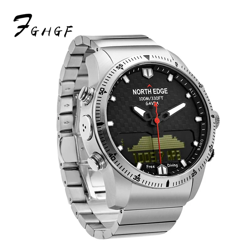 

FGHGF GAVIA outdoor sports smart business watch multi-function pointer digital double display diving watch