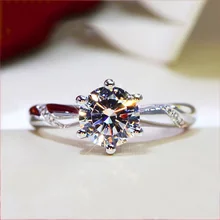 

Dainty Trendy Jewelry Adjustable Size White Golden Rings With 8mm/9mm Zircon Charms Women's Finger Ring Bridal Wedding Ornaments