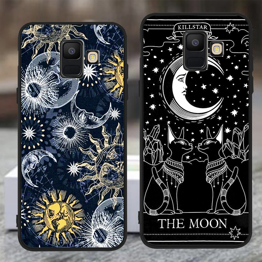 Чехол для телефона Tarot moon Death Samsung Galaxy A3 A5 A6 A7 A8 A9 A10 A20E A30 A40 A50 A70 A80 J3 J4 J5 J6 J7 J8 Plus 2018 |