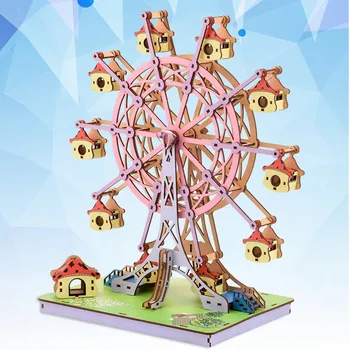 

Wooden Home Toys Children's 3D three-dimensional wooden early childhood toy model puzzle Dollhouse Furniture For Living Room