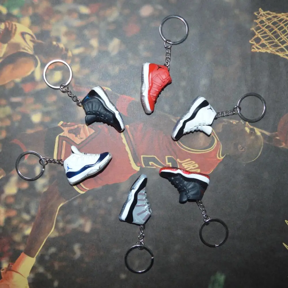 3D Air Jordan AJ11 брелок с кроссовком обувь concord модель кулон подарки