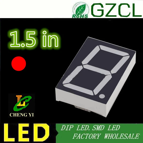 DIP Digital Tube 1.5 inches red 7 Segment 1.5" 1.5in LED Display Nixie tube 1 Bit Plastic Metal Common Anode
