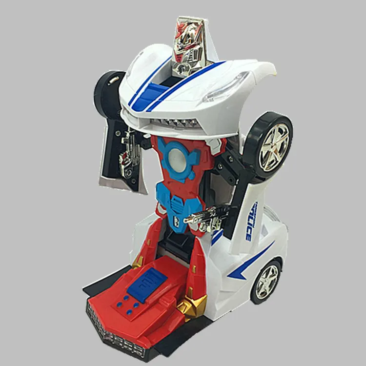 

Perambulator Model Toy Electric Transformer Light And Sound Universal Deformation Robot Toy Car Wholesale