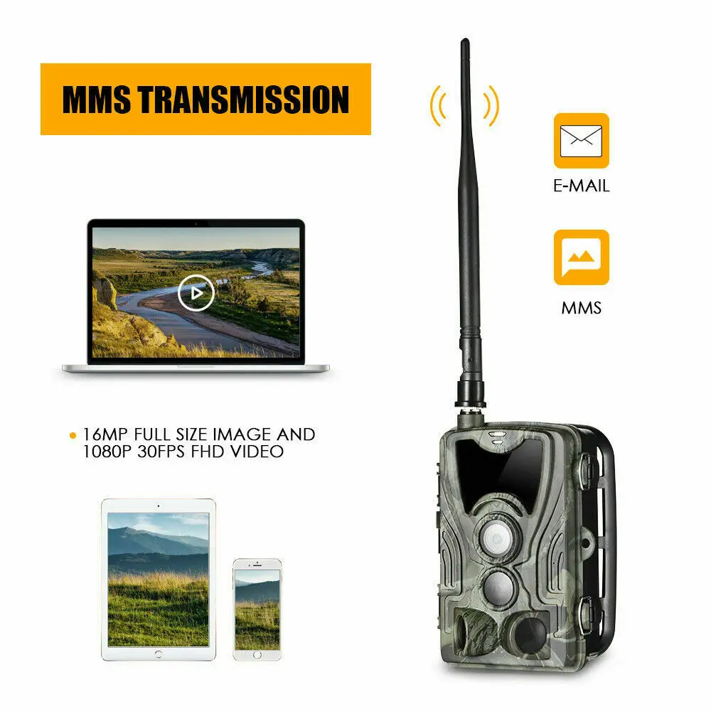 Wireless Trail Wildlife Camera 2G MMS SMS SMTP 20MP 1080P Night Vision Cellular Mobile Hunting Cameras HC801M Metal Case hunting trail camera trail camera