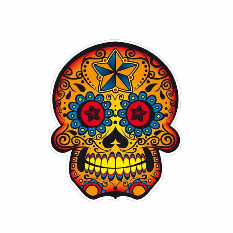 

DAWASARU Personality Sugar Skull Dead Accessories Decal Car Sticker Window Wall Custom Waterproof Sunscreen Sticker 9CM*11CM