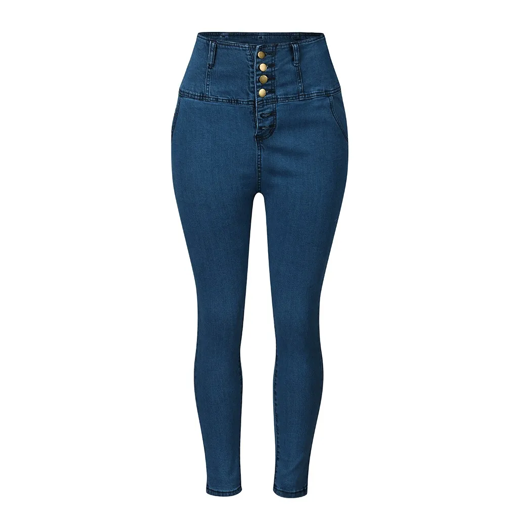 Blue JAYCOSIN JESNSFashion женские Стрейчевые джинсы с низкой талией, Стрейчевые тонкие сексуальные узкие брюки, джинсы карандаш длиной размера плюс 1212 - Цвет: Blue