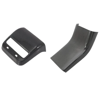 

1pcs Carbon Fiber Look Rear Air Vent Outlet Cover Trim & 1pcs ABS Rear Air Vent Outlet Anti-Dirty Cover Trim
