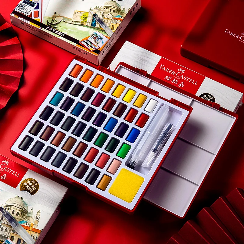 FABER CASTELL 24/36/48 цвета сплошные акварельные краски в наборе съемные Пигментные Цвета