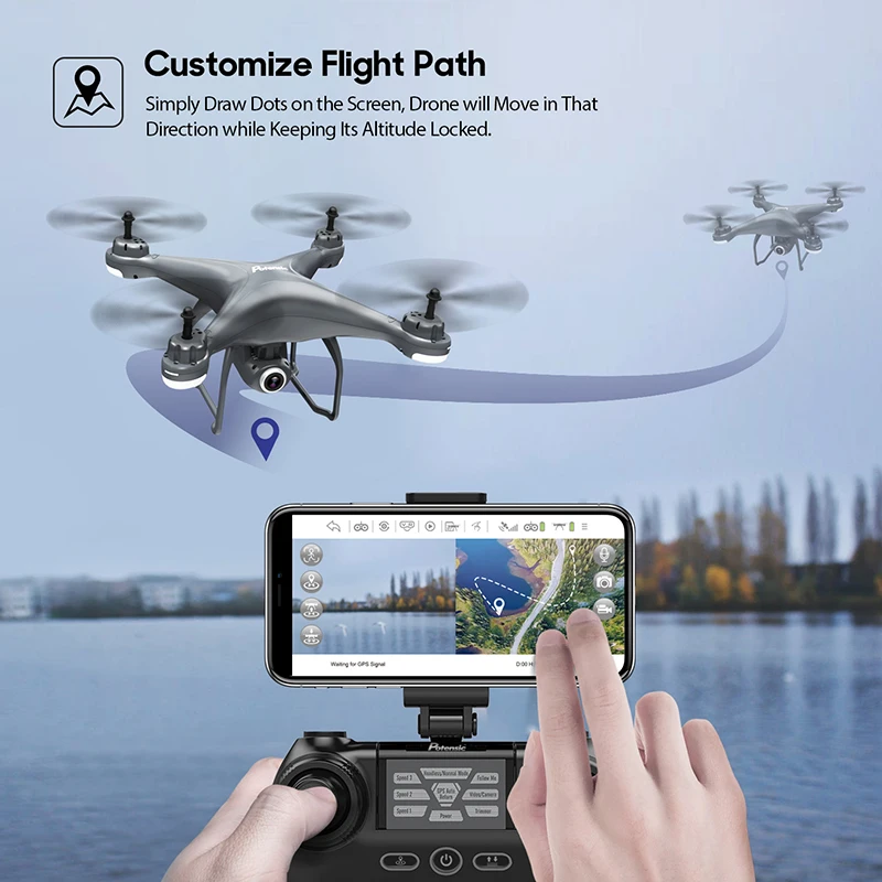 Potensic T25 gps Дрон FPV с HD камерой 720p Wifi RC дроны селфи следуем за мной Квадрокоптер gps ГЛОНАСС Квадрокоптер игрушки для детей