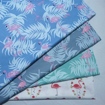 

Passionate pink flamingo cotton Sewing Fabric DIY Handmade Material Hometextile Patchwork Home Cloth Purse Quilt 50*160cm