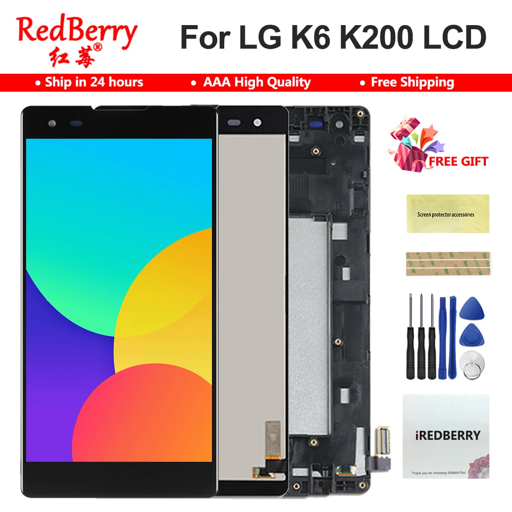 5 0 дюйма 1280x720 IPS LCD для LG X стиль дисплей сенсорный экран K6 K200 K200DS дигитайзер