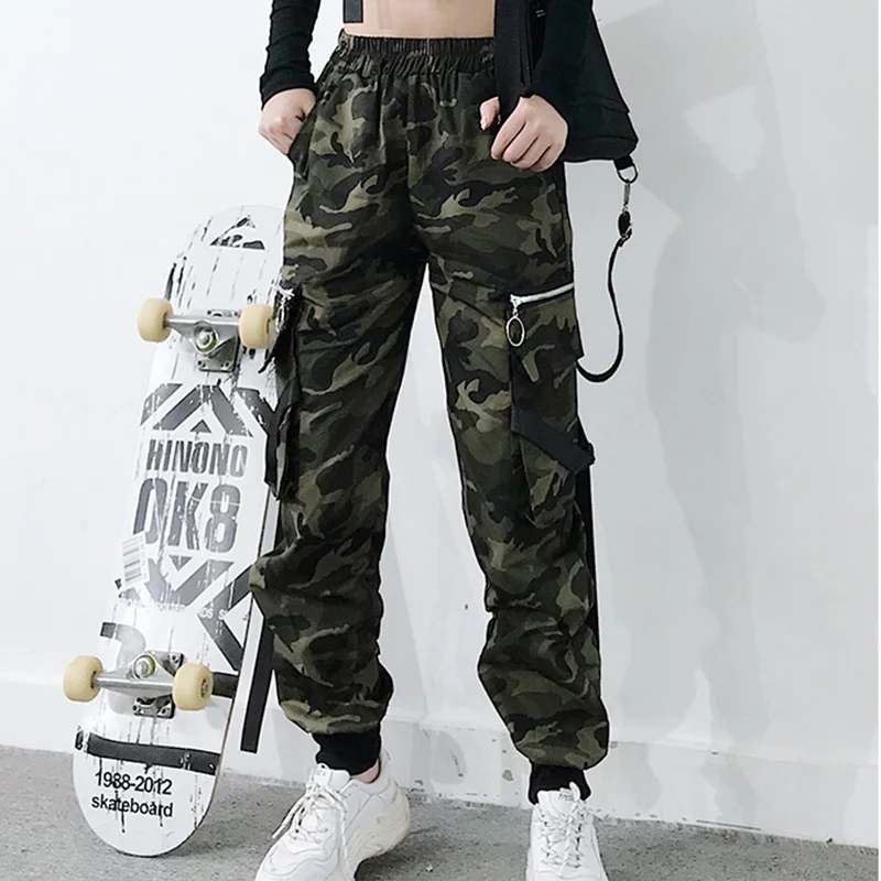 

Spring Military Cargo Pants Women Camouflage Streetwear Casual Trousers Men Hip Pop High Waist Sweatpants Harajuku Loose Joggers