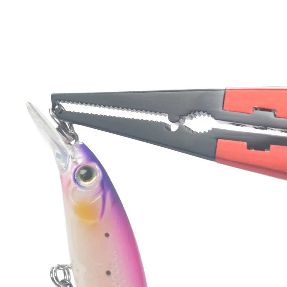 Новые длинные челюсти алюминиевые рыболовные клещи Для рыбалки 23,2 см 223g с Удобная ручка с резиновым покрытием