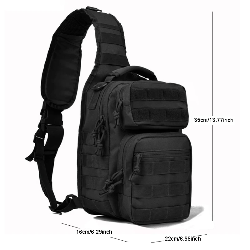 15L Военная тактическая сумка на плечо Molle для альпинизма, походов, мужской армейский походный охотничий рюкзак, спортивный уличный рюкзак - Цвет: Black