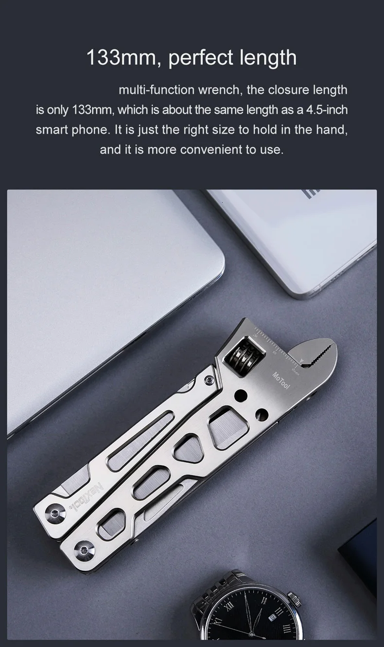 XIAOMI NexTool Многофункциональный гаечный ключ нож из нержавеющей стали отвертка ключ Регулируемый резак инструмент складная линейка управление сильная