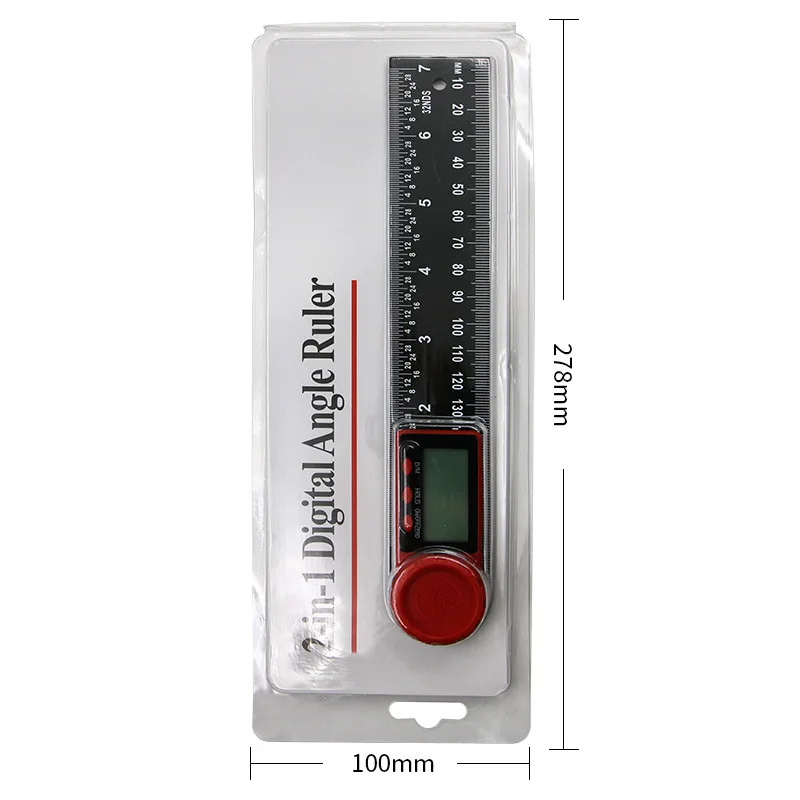 2 in1 electronic Goniometer protractor 0-200mm Digital Meter angle finder measuring vernier caliper level ruler Carpenter tool