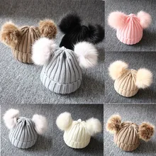 Molixinyu зимняя теплая шапка для детей от 0 до 3 лет, зимняя шапка для новорожденных мальчиков и девочек, детская вязанная хлопковая шапка