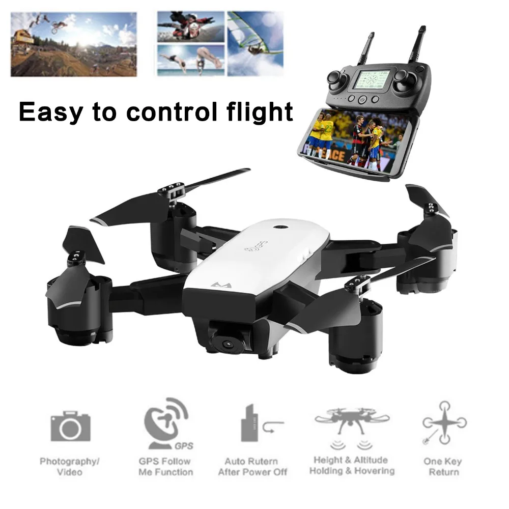 Best Product  SMRC S20 6 Axles Gyro FPV Mini GPS Drone With Wide Angle 720P/1080P Camera 2.4G Altitude Hold RC Qu