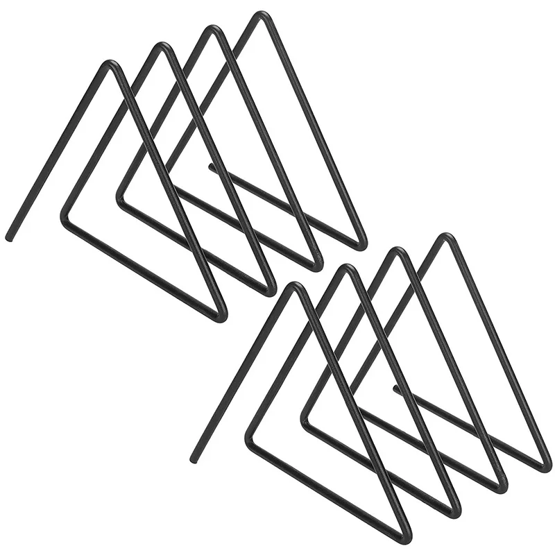 

3-Slot Desktop Triangular Black Metal Wire File Sorter Files Folder Stand Desktop File Organizer, Set of 2