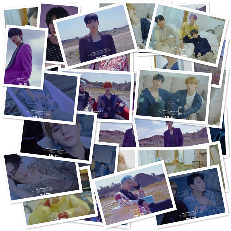 Kpop MONSTA X 3rd альбом Polaroid фото ЛОМО карта K-POP монста X вентиляторы коллекция подарков металлическая коробка 40 шт./кор