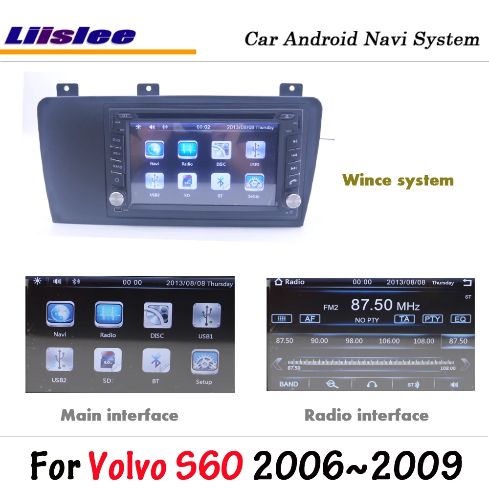 Liislee для VOLVO S60 2006~ 2009 автомобиля Радио стерео проигрыватель компакт-дисков DVD плеер и gps навигации/Системы/двойной Din аудио Установка набор