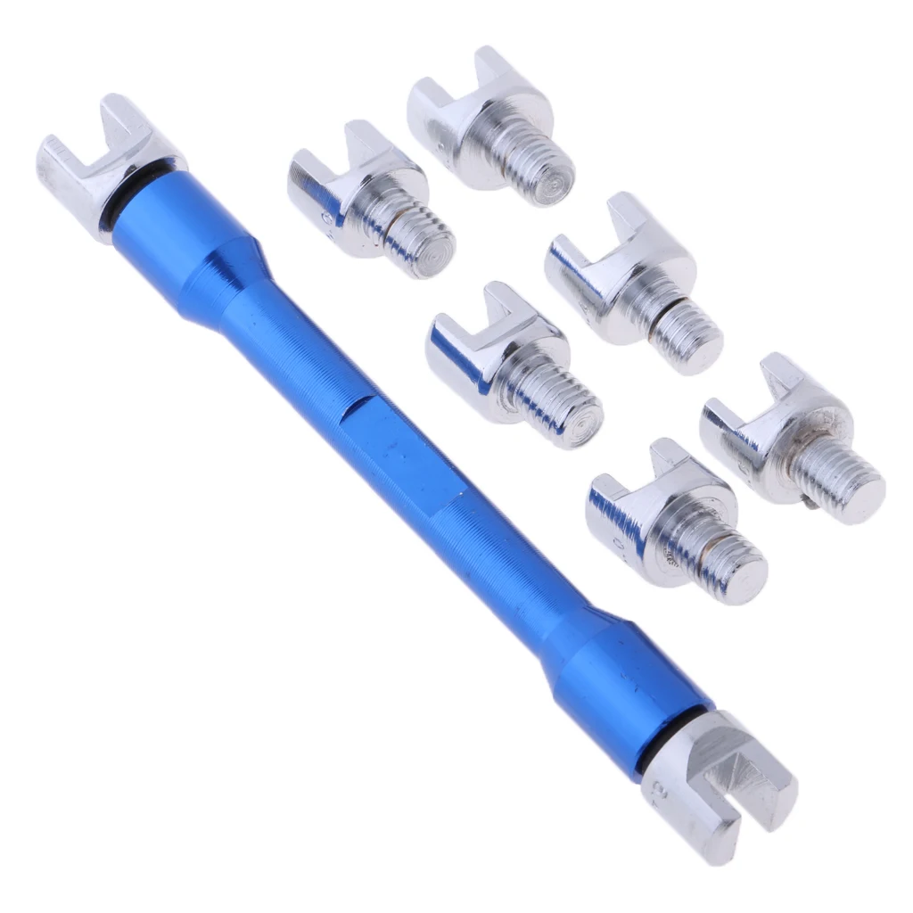Motorcycle Wheel Spoke Wrench Set Handle Repair Tool 5.4mm, 5.6mm, 5.8mm, 6.0mm, 6.2mm, 6.4mm, 6.6mm & 6.8mm