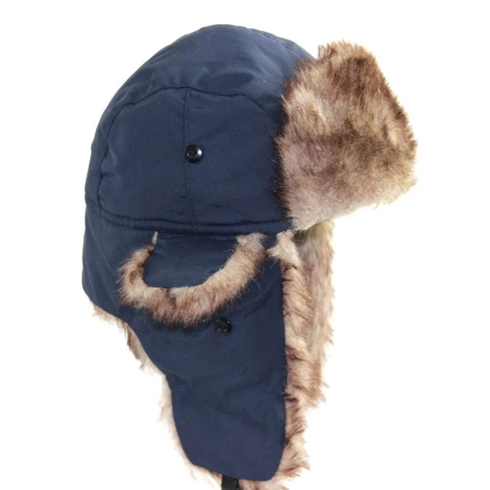 fur bomber hat mens 2022 Winter Hat Trapper Russian Trooper Earflap Hat Winter Keep Warm Ski Hat Men Women New Faux Fur Bomber Hats carhartt bomber hat