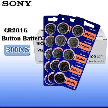

300pcs/lot sony CR2016 3V 100% Original Lithium Battery For car key watch remote control toy ECR2016 GPCR2016 Button Battery