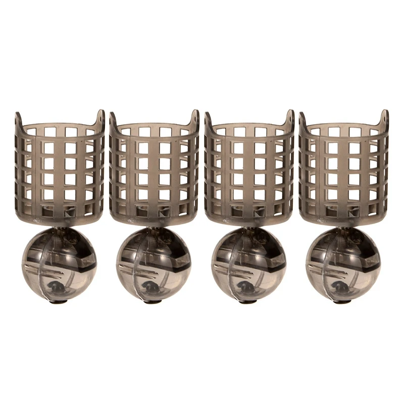 

4PCS Fishing Bait Cage Plastic Carp Fishing Feeder Lead Lure Cage Holder Thrower Fishing Tackle Tools