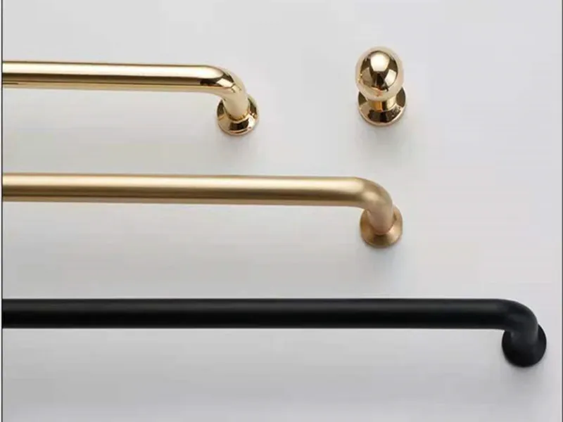 American design Chrome Furniture Handle  Stiainless Steel Zinc Handle Kitchen Cabinets Pulls  Gold cupboard  handle  