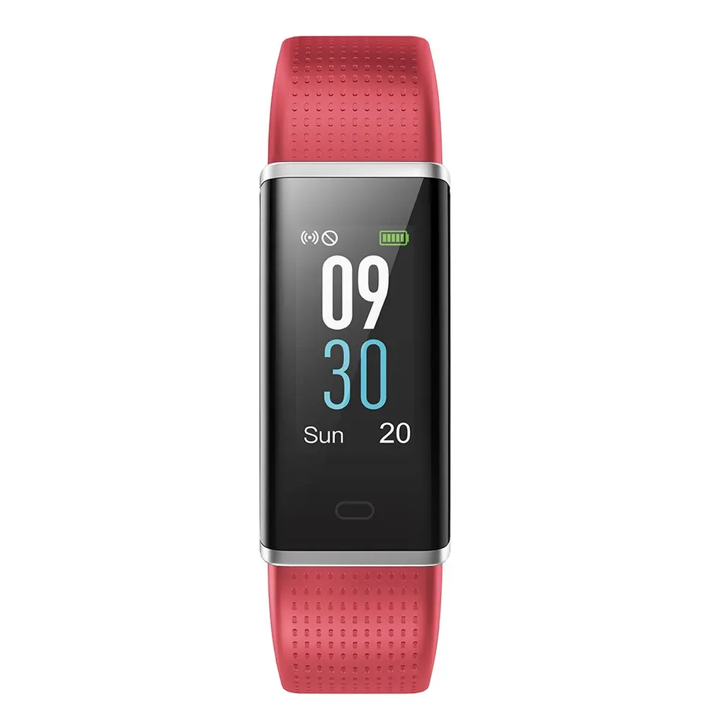 Heart Rate Wireless Motion Information Call Reminder Color Screen Id130C Smart Bracelet Professional - Цвет: red
