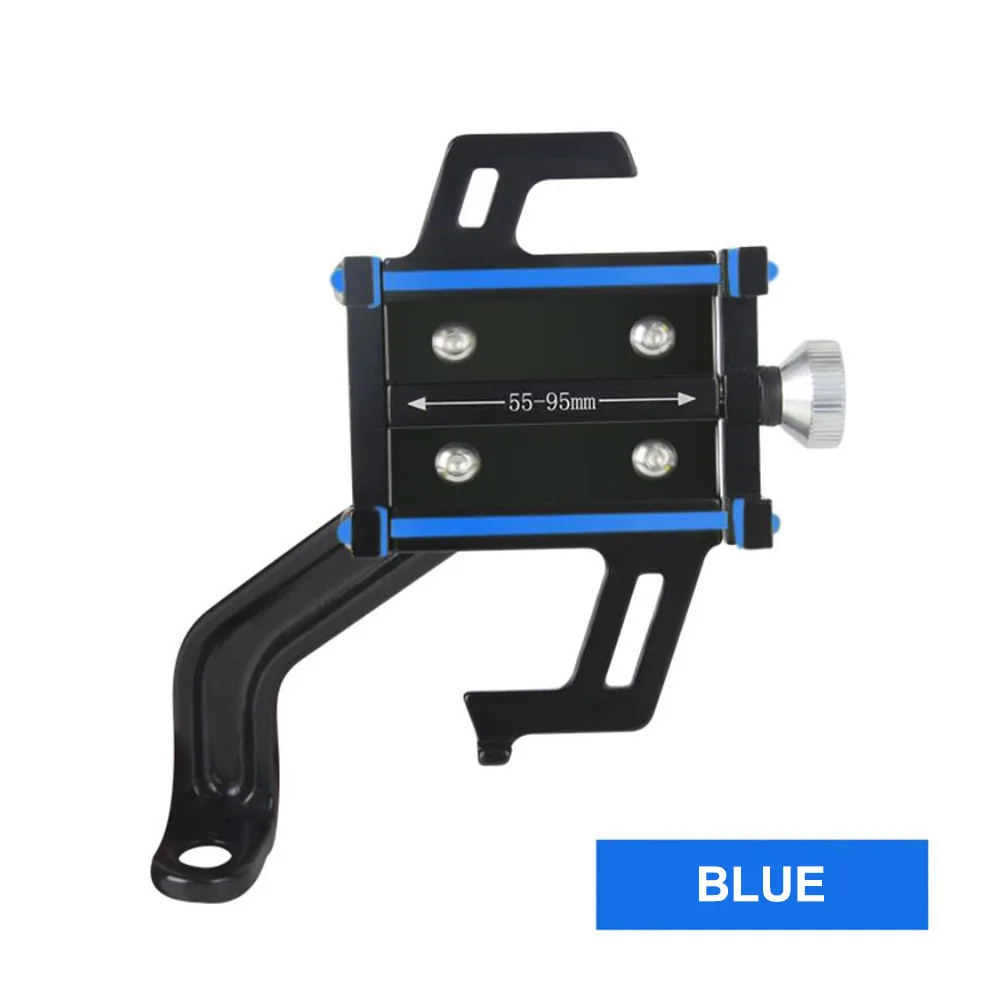 blue moto GPS навигация для велосипеда держатель телефона фиксированный 3,5-7 дюймов смартфон мотоцикл электрический автомобиль скутер Алюминиевый сплав кронштейн - Цвет: blue moto