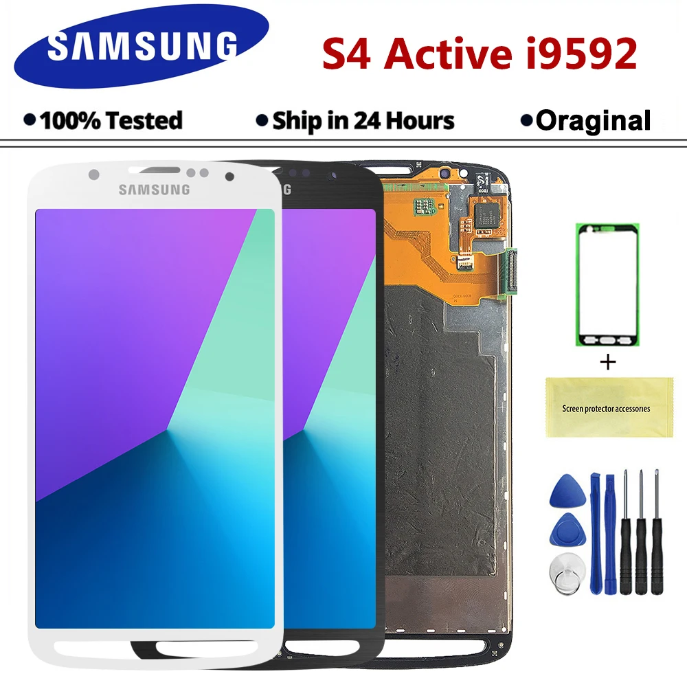 AMOLED LCDs For Samsung Galaxy S4 Active i9295 LCD Display Touch Screen Digitizer Assembly i537 I9295 | Мобильные телефоны и