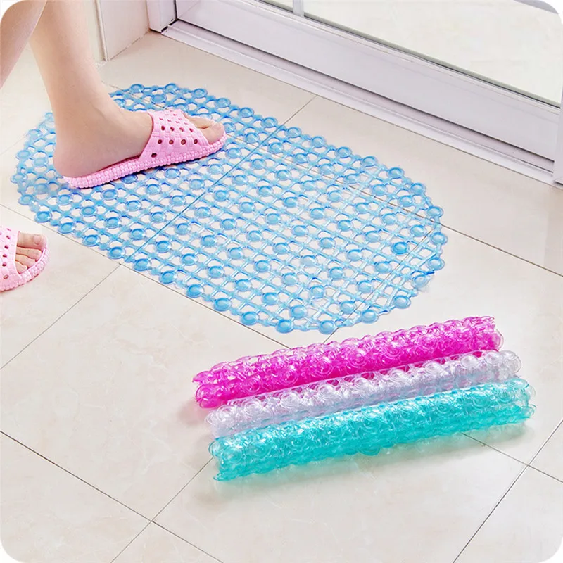 

67x37cm PVC Bathroom Mat with Suction Cup Non-Slip Bathroom Shower Mat for Toilet Bath Shower Room Decor Dropshipping