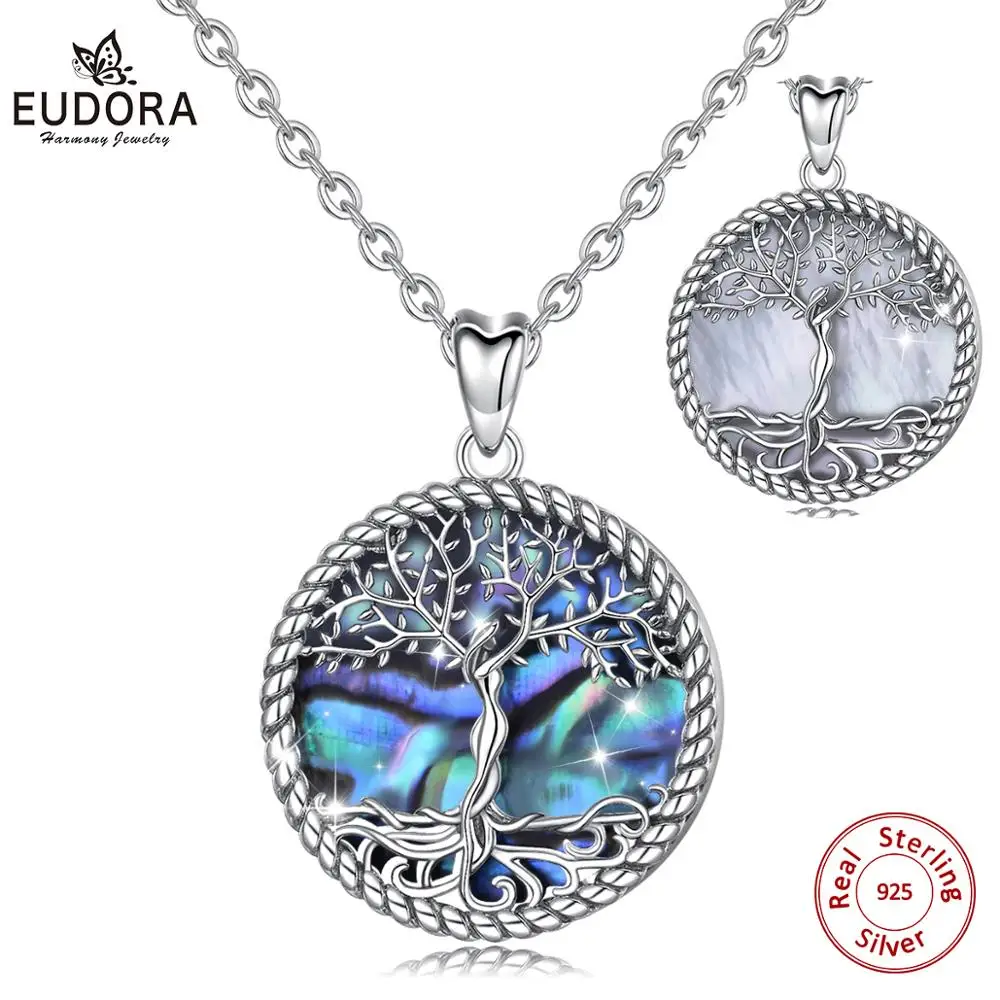 Ожерелье EUDORA из стерлингового серебра 925 пробы с имитацией дерева жизни