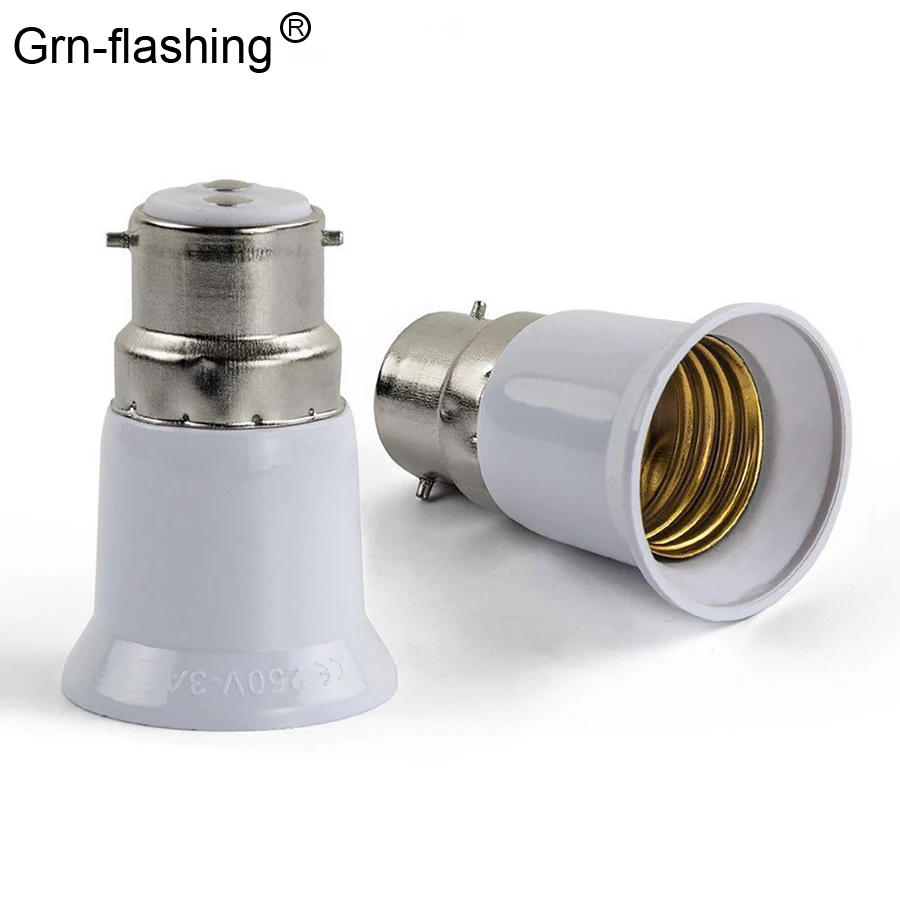 

1Pcs Durable Fireproof Material B22 to E27 Lamp Base Holder Converter LED Bulb Socket Conversion For Home Lighting Application