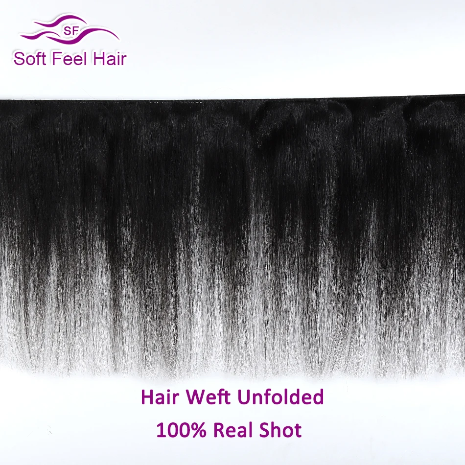 Мягкие на ощупь волосы бразильские прямые волосы пряди с фронтальной Remy человеческие волосы 3 пряди фронтальная кружевная застежка с пряди 4 шт./лот