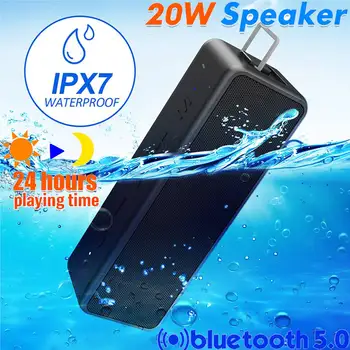 

INSMA 20W Portable bluetooth 5.0 Wireless Speaker Better Bass 24-Hour bluetooth Range IPX7 Water Resistance Soundbar Subwoofer