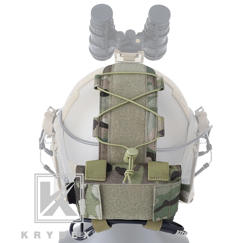 

KRYDEX MK1 Tactical Battery Pack Pouch For Combat Helmet Accessory Storage Retention System Counterweight GPNVG-18 Battery Box