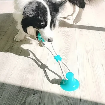 

Dog Interactive Suction Cup Push Toys Elastic Ropes Dog Tooth Cleaning Chewing Playing Pet Ball Tug Cooling Mat Puppy Supplies
