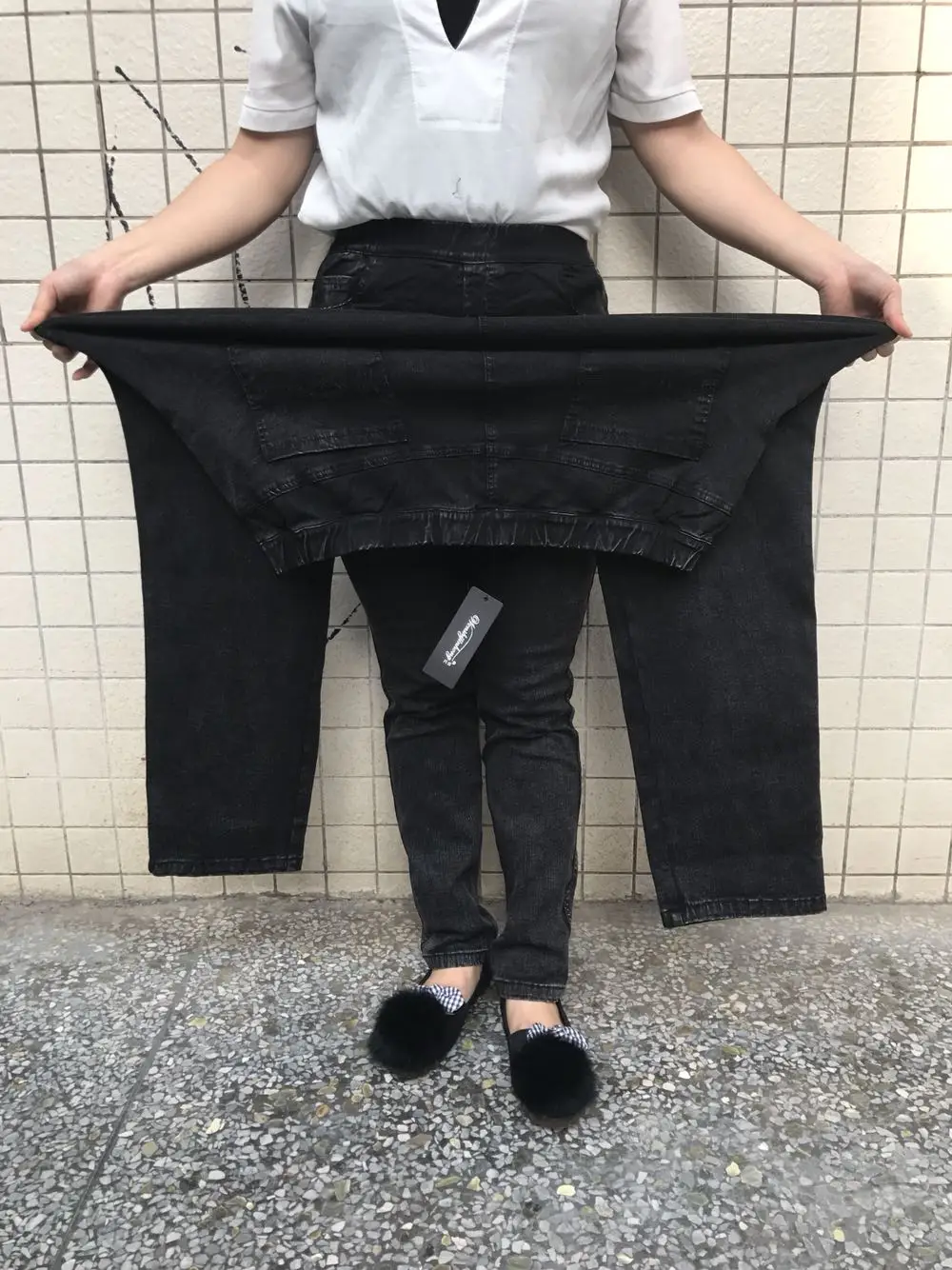 Джинсы большого размера, брюки большого размера, 3XL, женские брюки, женские спортивные штаны, Свободные повседневные брюки, брюки-карандаш, DJ337