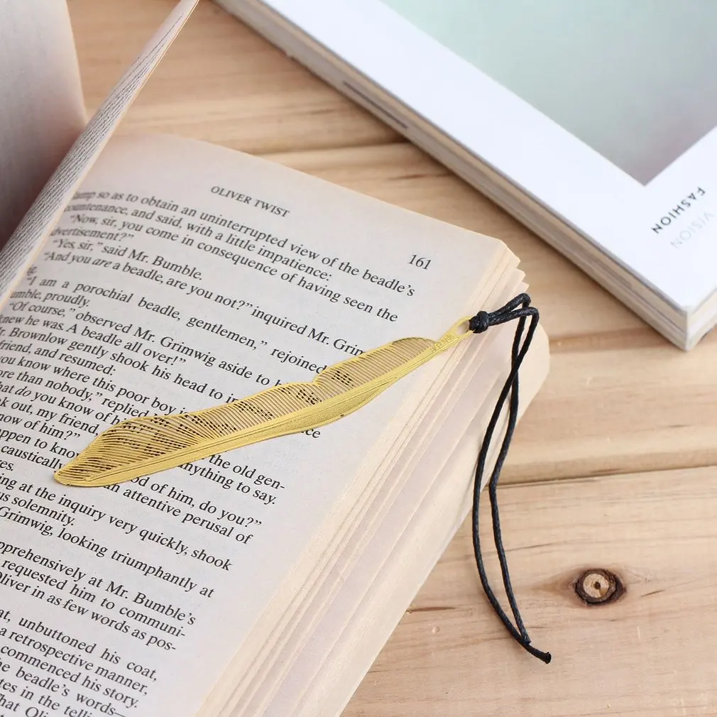 Unique Lucky Pendant Stainless Steel Stationery Bookmark Book Mark Gifts New