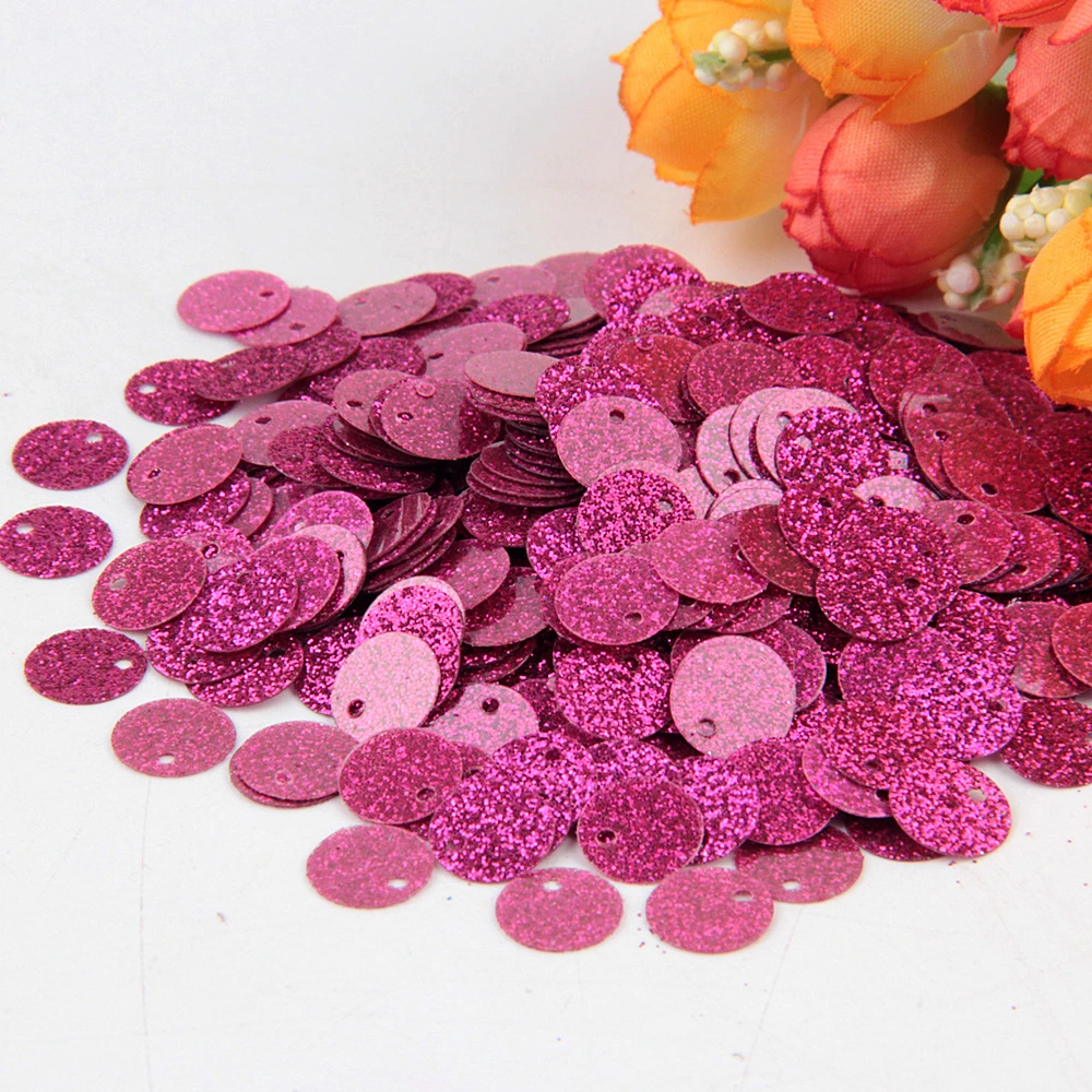 Sequins for Crafts Sequin Embroidery Accessories Sequin Sewing Accessories Sequins Accessories Glitter Sequin 10mm 6mm 1side hole Flat Round PVC Loose Sequins for Crafts Paillette Sewing Decoration DIY