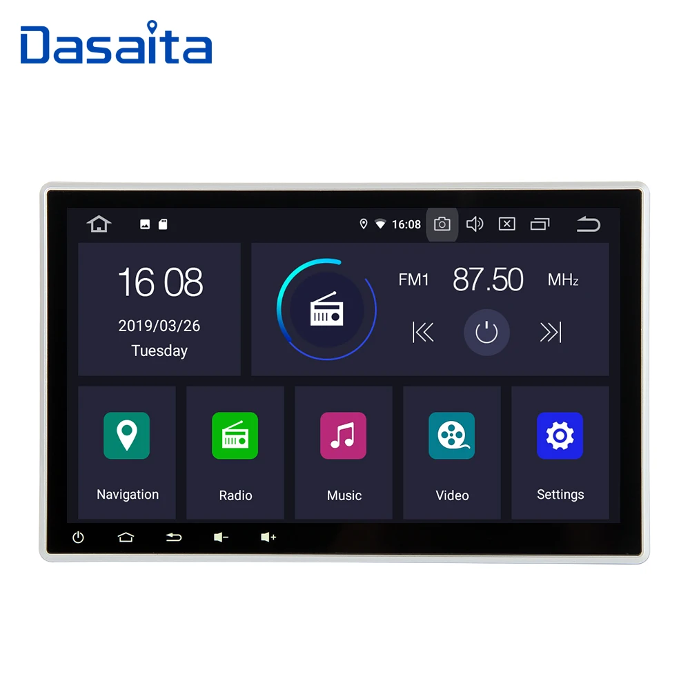 

Dasaita 10.2" Android 7.1 Car GPS DVD Player Navi for 2 din Universal Car with 2G+16G Quad Core Stereo Radio Multimedia HDMI 4G