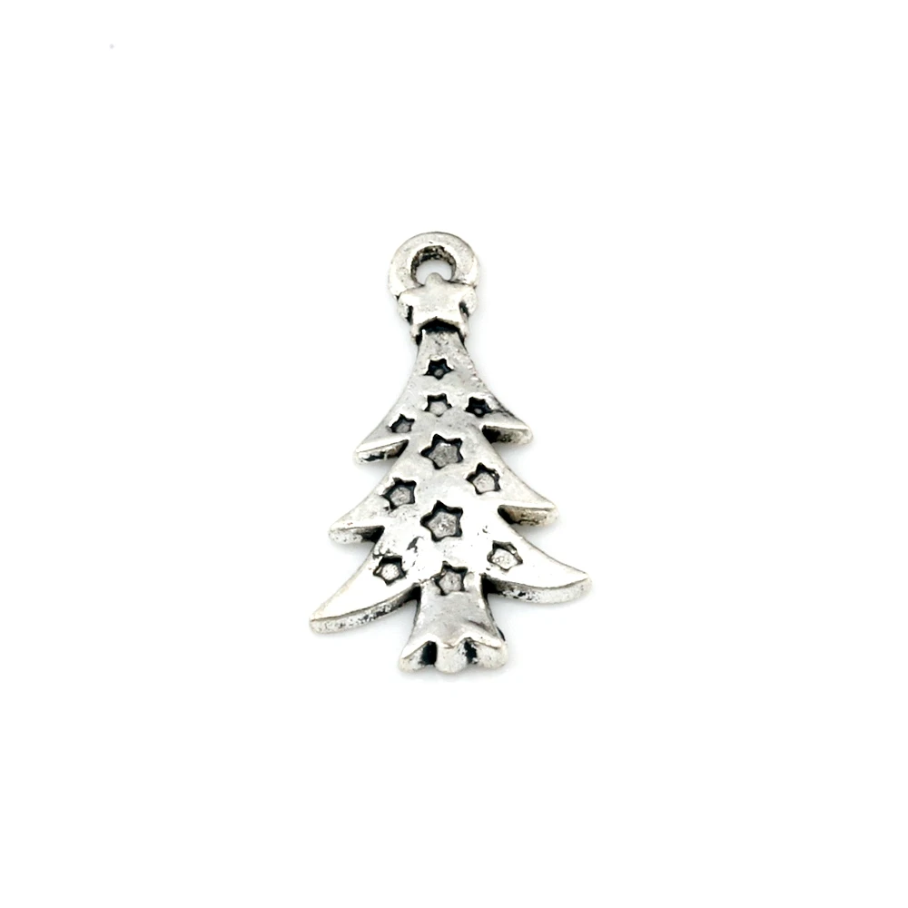 

150Pcs Alloy Christmas Tree Ornaments Charm Pendants For Jewelry Making Bracelet Necklace DIY Accessories 14X26mm A-640