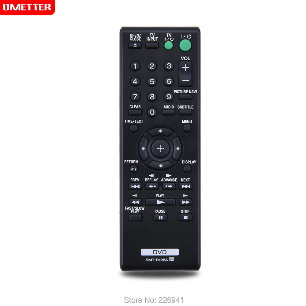 Mando a distancia para reproductor de DVD SONY, mando a distancia para  RMT-D187A, RMT-D198A, RMT-D197P, RMT-D197A, SR500H, SR101P, SR200P,  SR401HP, NS710H, SR400P - AliExpress, image size:1000x1000