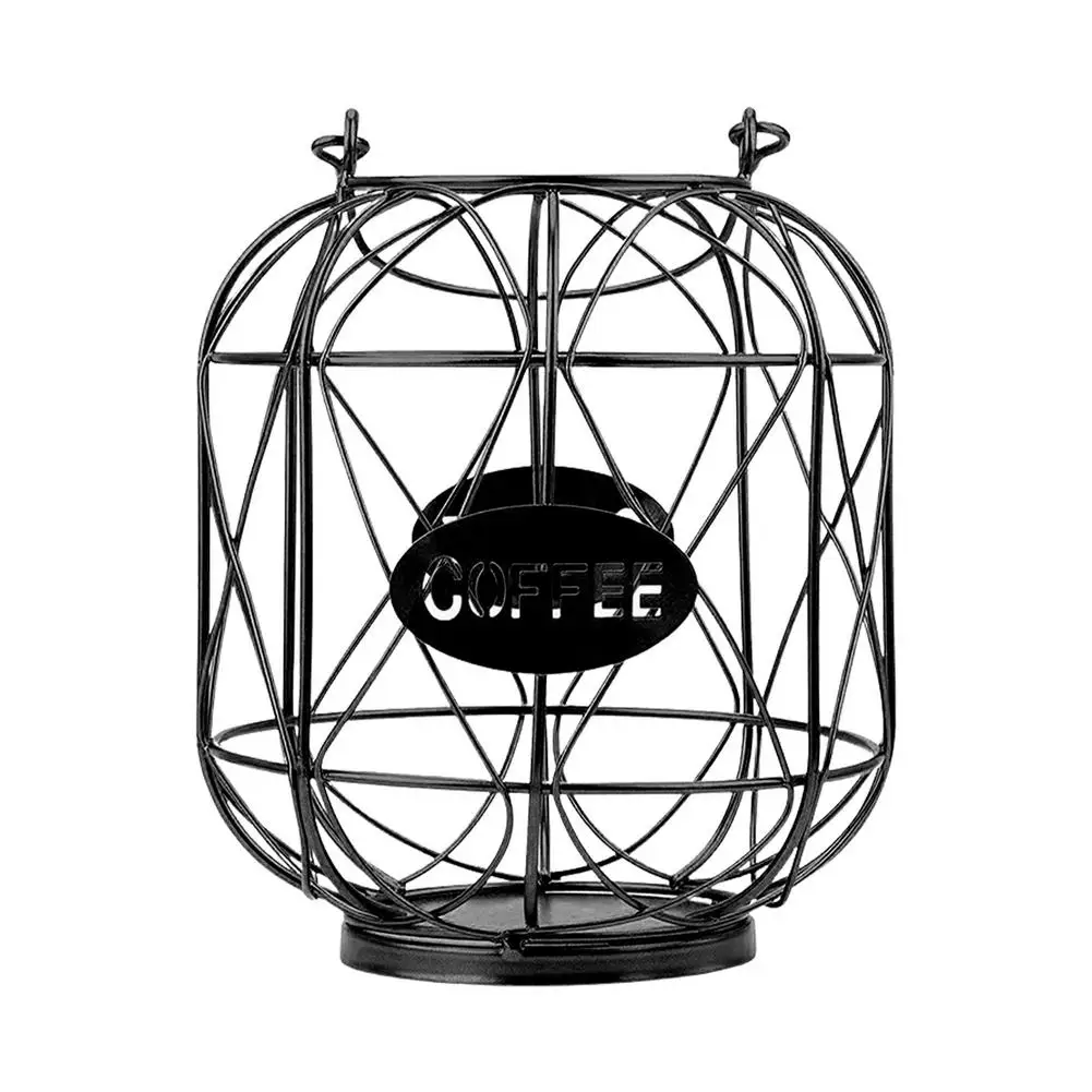 Coffee Pod Organizer Holder Hollow Carved Metal Organizer Framework For