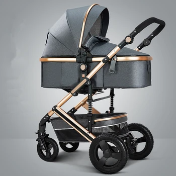 

Lightweight Luxury Baby Stroller 3 in 1 Portable High Landscape Reversible Stroller Hot Mom Pink Stroller Carriage Travel Pram