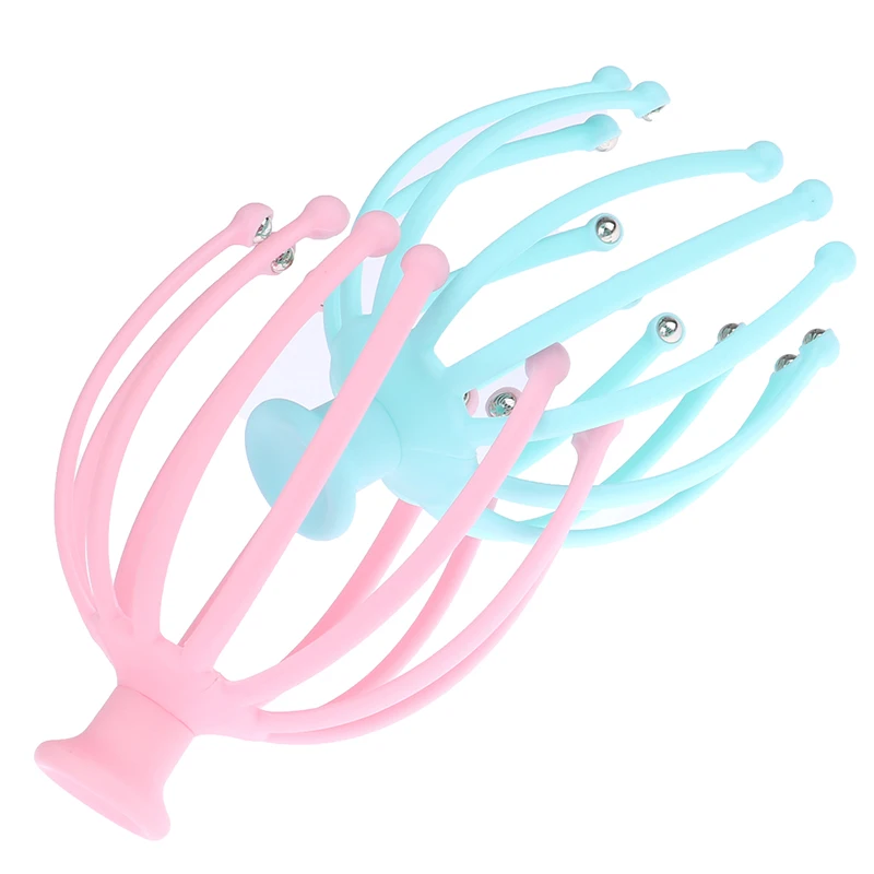 1PCS 12 Claw Scalp Massager Steel Ball Head Massage Relaxing Five Finger Head Massager Rotating Ball Meridian Head Massage